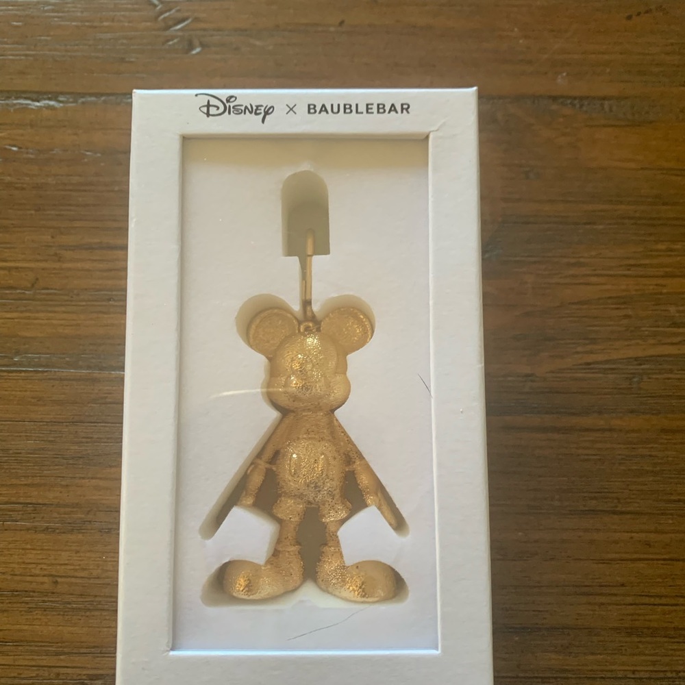 Disney x BaubleBar Gold Mickey Mouse Keychain